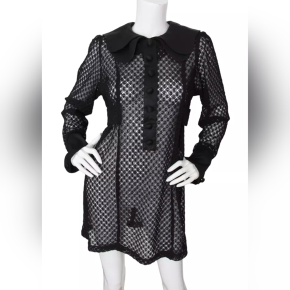 Olivia Latinovich Claudette Dress MediumSee-through sheer lace black - Picture 2 of 2